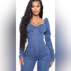 Stylish Blue Denim Jumpsuit